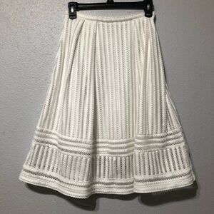 Chic Ivory A-Line Skirt